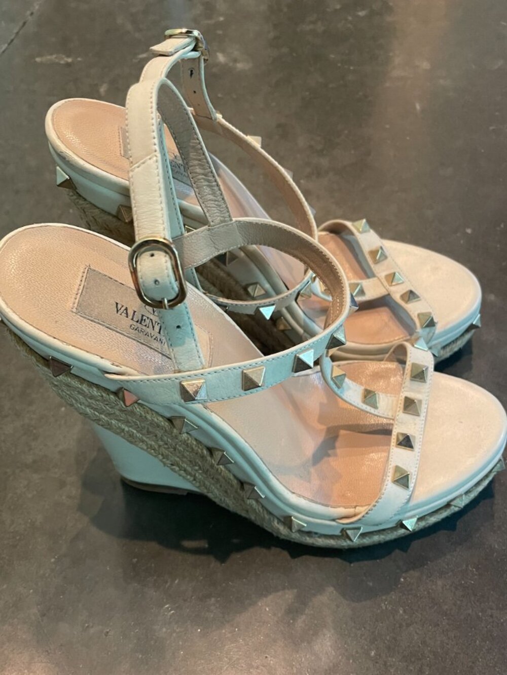 Valentino Garavani Rockstud Wedge Women Sandals size 37 - Picture 4 of 8